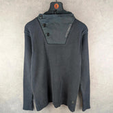 G-Star Raw Jumper Womens XL Extra Large Y2K Knitted Hoodie Grey